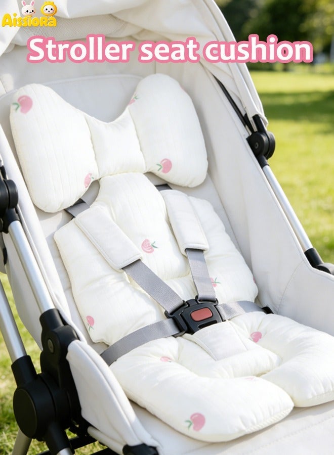 آيسيورا وسادة مقعد عربة الأطفال وسادة مقعد كرسي الأطفال المرتفع وسائد ظهر لعربة الأطفال متوفرة على كلا الجانبين مرونة عالية مناسبة لجميع الفصول - Image 1